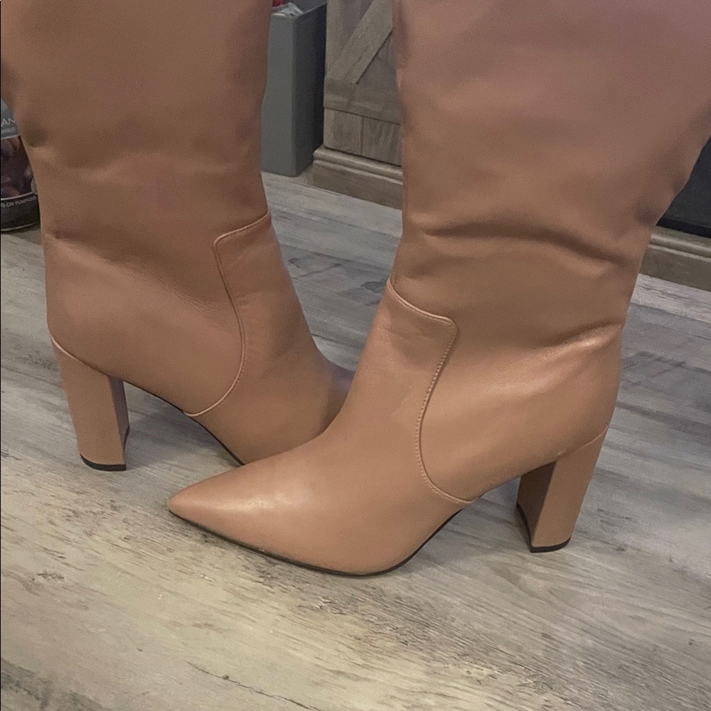 #96  Nine West Elegant medium natural Knee-High Women's Boots NWOTwB sz 8M WC - Picture 6 of 9